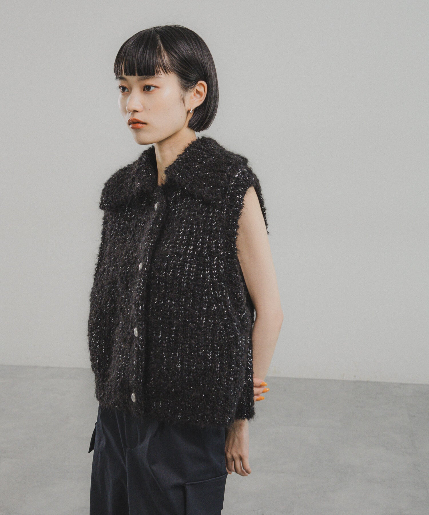 ALPACA SHORT KNIT VEST – サステナブルブランド O0u