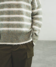 KID MOHAIR BORDER PULLOVER
