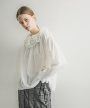 【INDIA IS BEAUTIFUL】COTTON FRILL COLLAR PULLOVER
