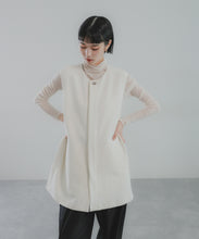 COTTON SILK CREWNECK  GILET
