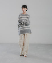 KID MOHAIR BORDER PULLOVER
