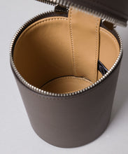 APPLE LEATHER CIRCLE VANITY BAG
