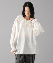 【INDIA IS BEAUTIFUL】COTTON FRILL COLLAR PULLOVER
