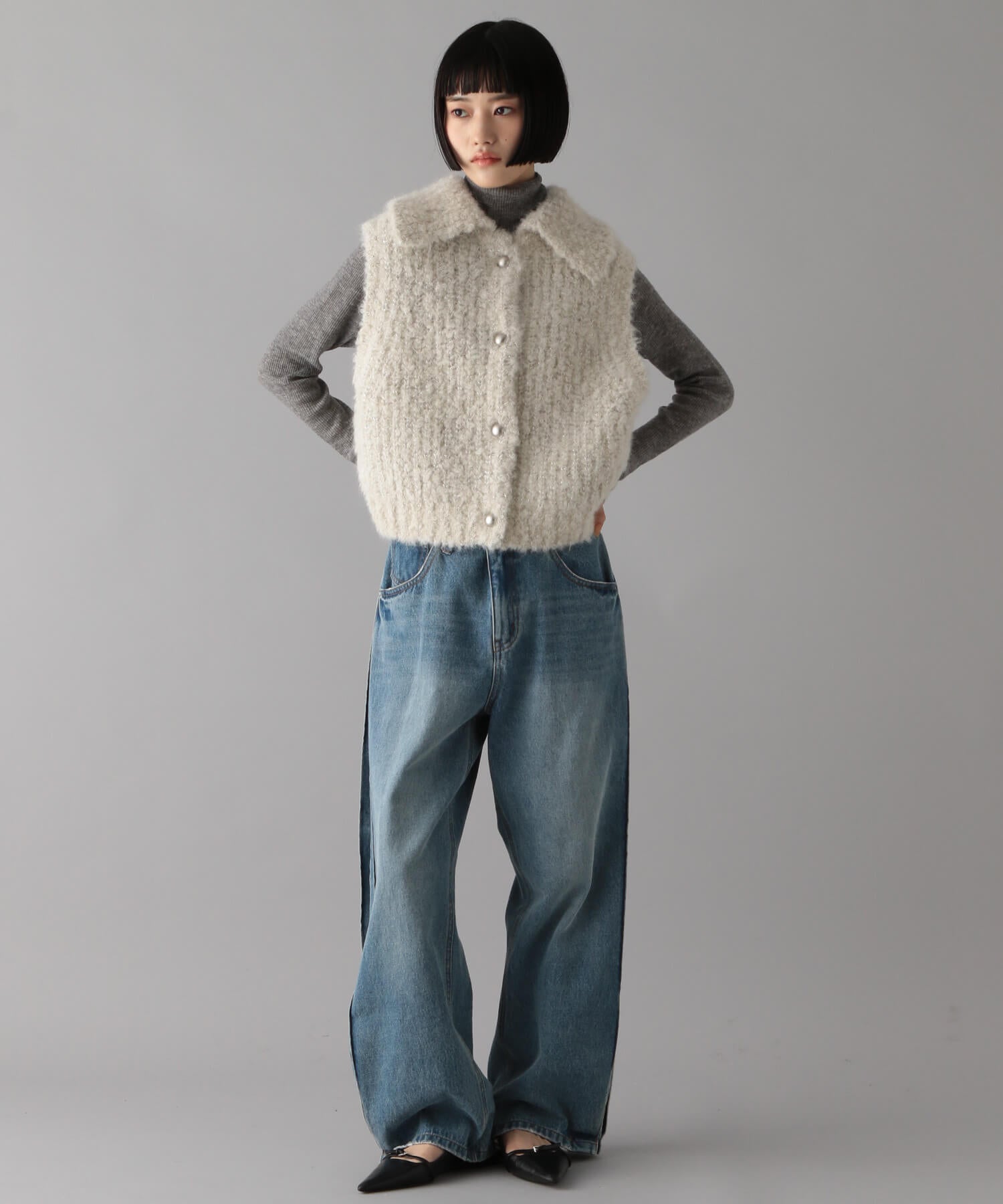 ALPACA SHORT KNIT VEST – サステナブルブランド O0u